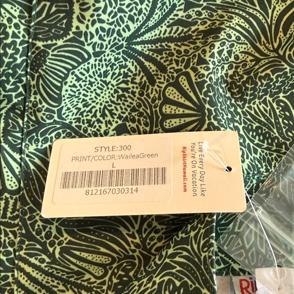 NWT RipSkirt Hawaii Wailea Green Wrap Skirt Womens Large Midi Long |  AH 0668 - Picture 3 of 4